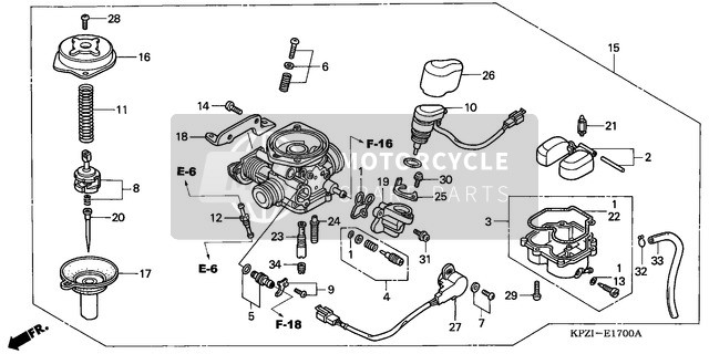 Honda SES125 2002 Carburettor for a 2002 Honda SES125